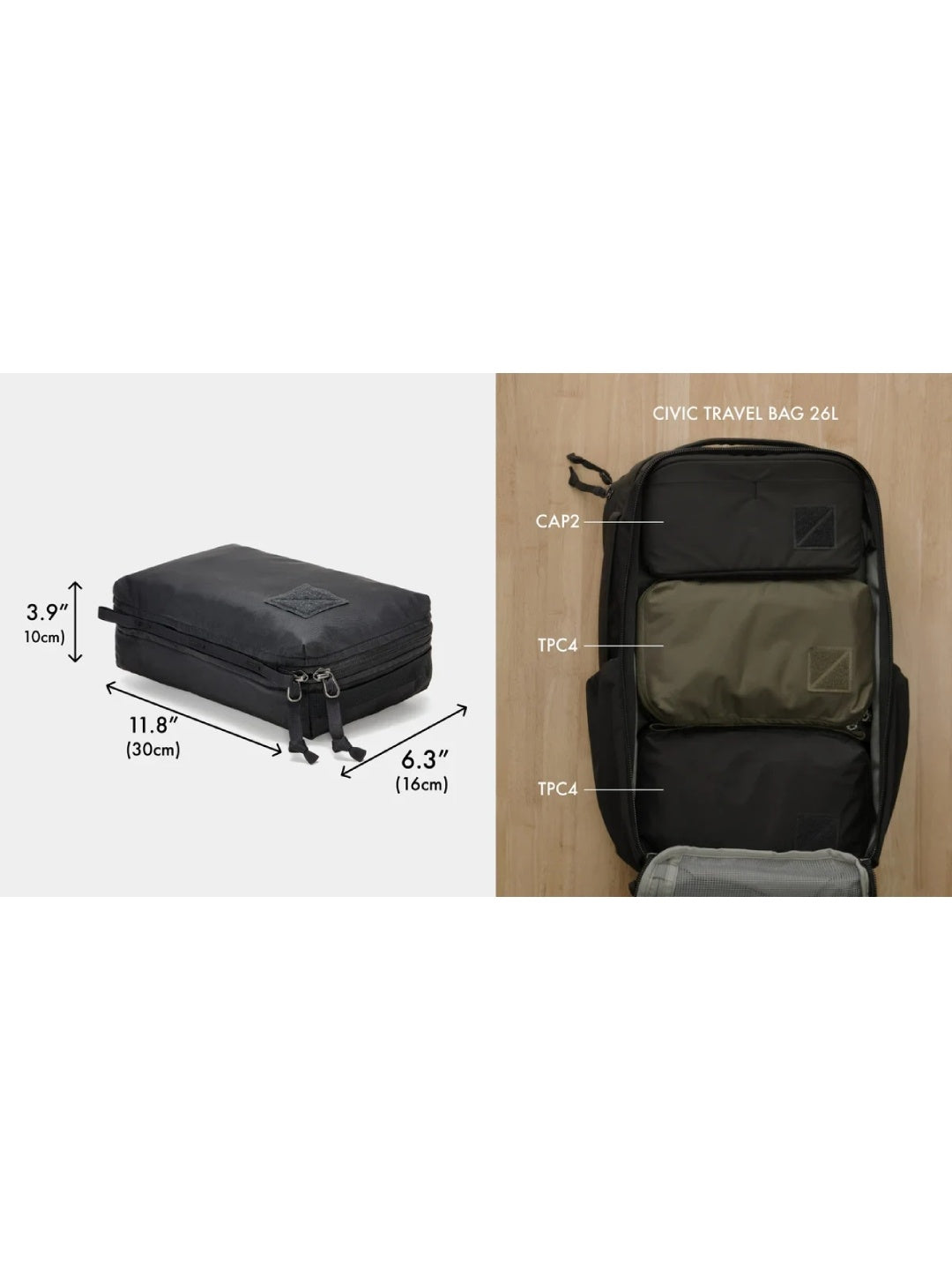 TRANSIT PACKING CUBE 4L #Black [TPC4]｜EVERGOODS
