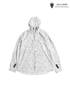 TRIPLE CROWN BUTTON DOWN LONG SLEEVE #WHITE AND BLACK TOPO [TC’BDPB-LS2]｜Jolly Gear