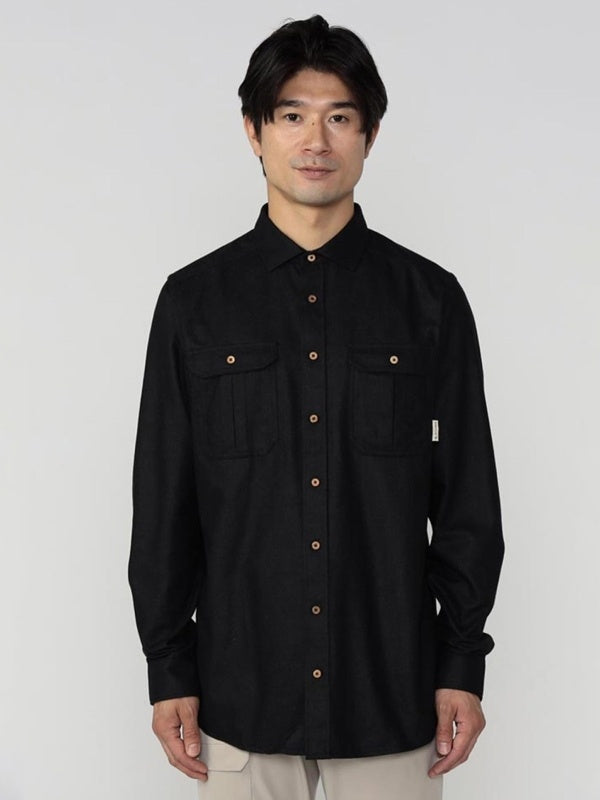 ReBorn Wool Shirt Men's #Dark Grey Melange [106310]｜ACLIMA