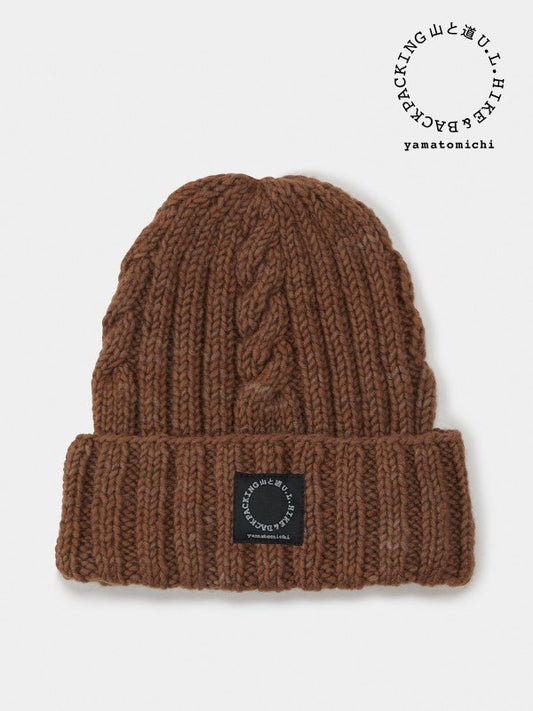 Merino Knit Cap #Brown｜山と道