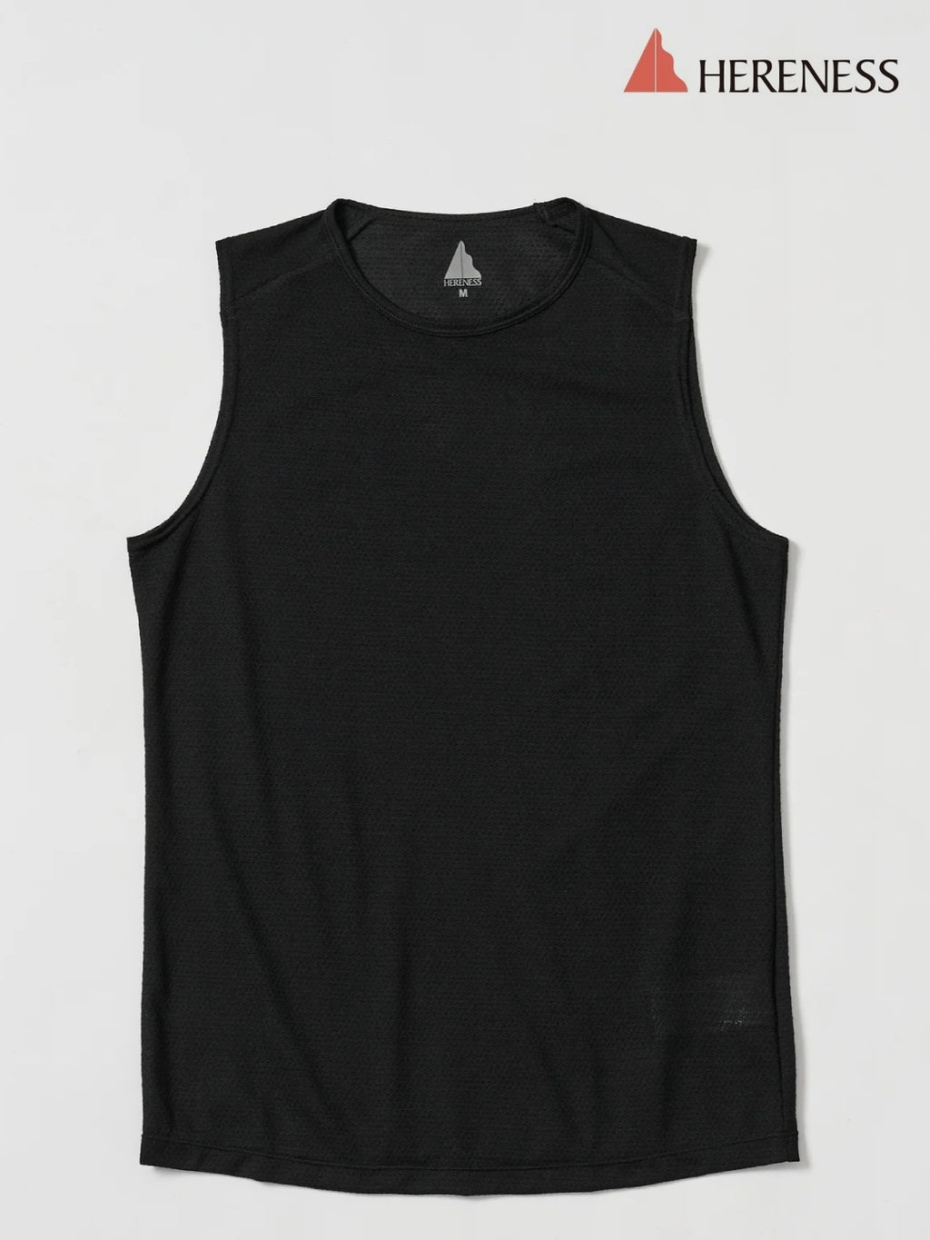 Women's Wool Mesh Tank #Black｜HERENESS
