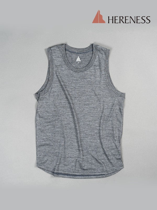 Women's Dry Wool Tank #Heather Gray [hw-10004]｜HERENESS
