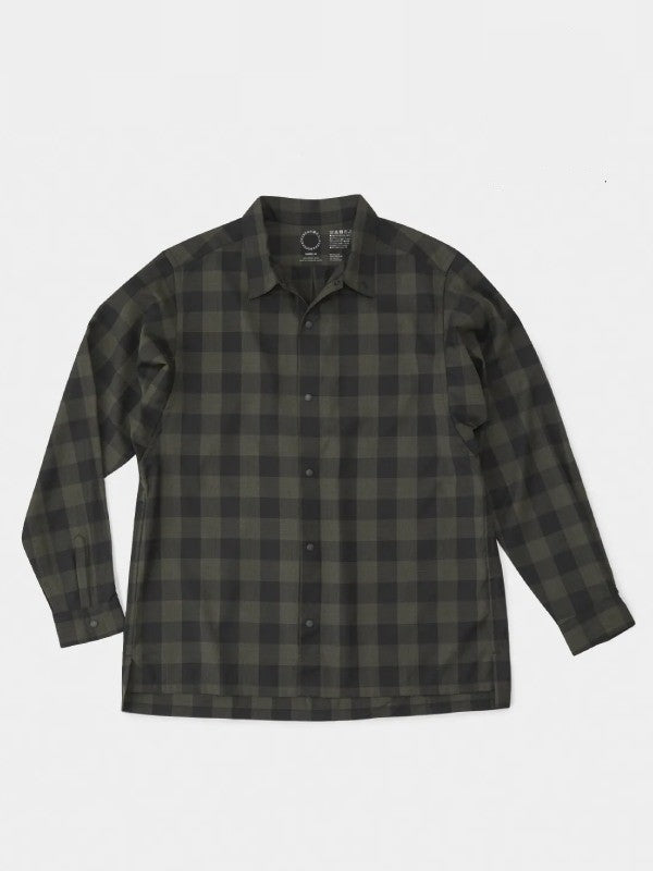 Merino Shirt #Olive Check｜山と道