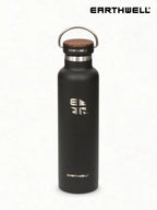 22oz Woodie Walnut Bottle #Volcanic Black｜EARTHWELL【Outlet_30】