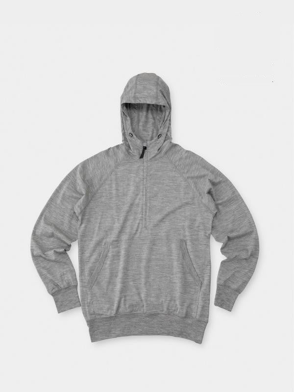 100% Merino Hoody #Gray Marl