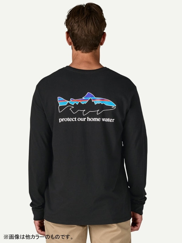 Men's L/S Home Water Trout Responsibili-Tee #RVGN [37574]｜patagonia