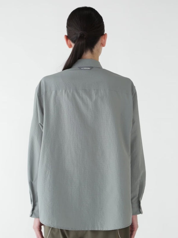 Women's dry breathable LS shirt #123/blue grey [4143120]｜and wander
