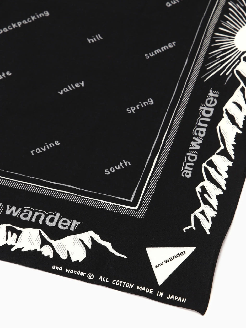 reflective words bandanna #Black [5987264]｜and wander