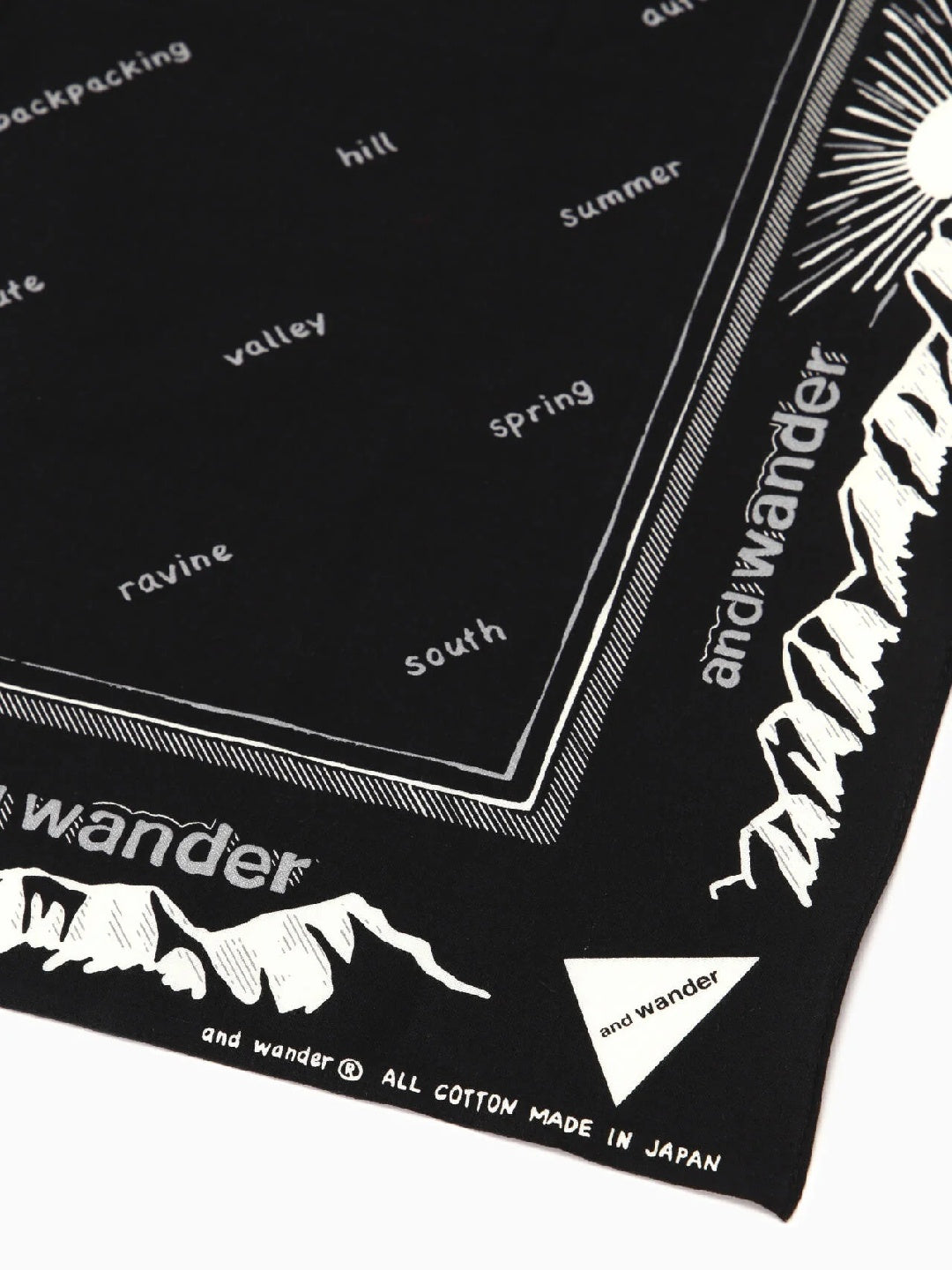 reflective words bandanna #Black [5987264]｜and wander