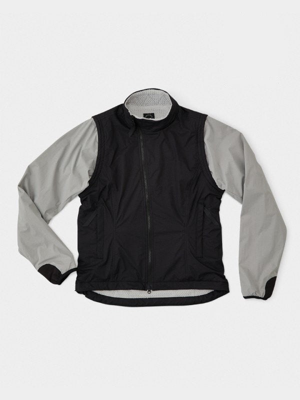 Women's Light Alpha Vest/Jacket #Black x Light Gray｜山と道