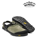 Mountain Clog Suede Leather #Sagebrush / Gray Upper - Charcoal Webbing [MC-SBG-0506]｜BEDROCK SANDALS