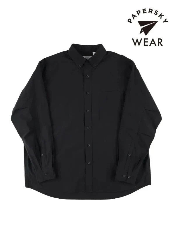 HIKE&BIKE CAVE TYPEWRITER BIG SHIRT #BLACK [PS231005]｜PAPERSKY WEAR