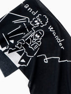 Yu Nagaba tenugui #010/black [4977243]｜and wander