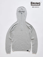 WUNDERWEAR HALF ZIP HOODIE #Light Gray [BW0505]｜BRING