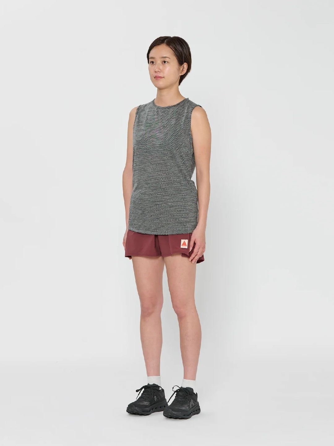 Women's Wool Mesh Tank #STRATA GRAY｜HERENESS