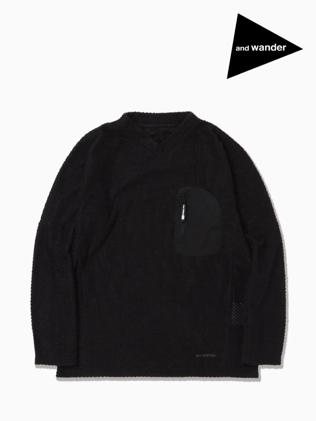 【Women】air fleece pullover #Black [6244021]｜and wander