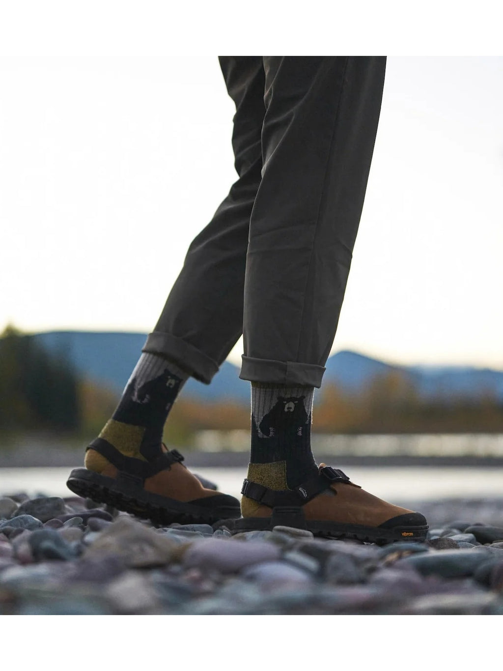 Mountain Clog Nubuck Leather #Brown Upper / Brown Webbing [MC-BRN-0506]｜BEDROCK SANDALS