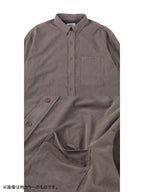 HIKE&BIKE CAVE CORDUROY BIG SHIRT #01BLK [PS232008]｜PAPERSKY WEAR