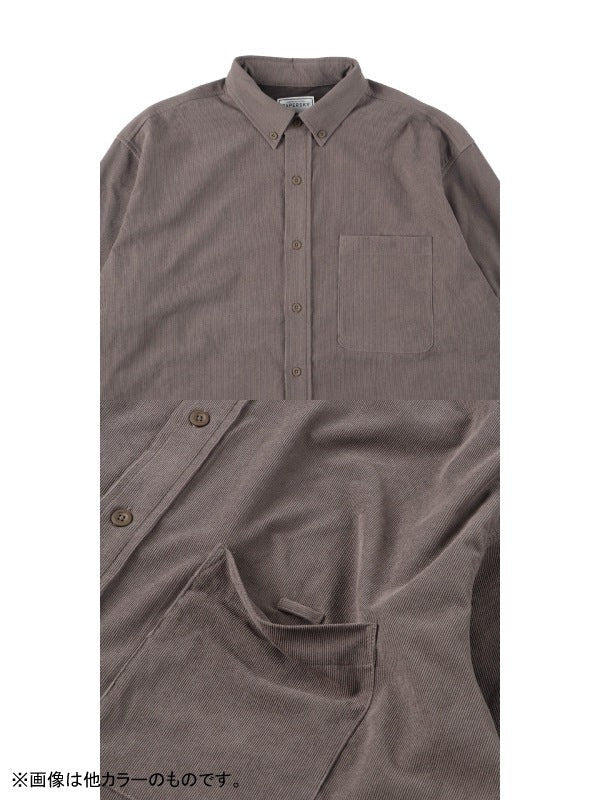 HIKE&BIKE CAVE CORDUROY BIG SHIRT #01BLK [PS232008]｜PAPERSKY WEAR