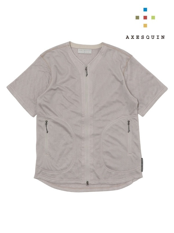 オクタの半袖カーディガン #ハイイロ [21095]｜AXESQUIN