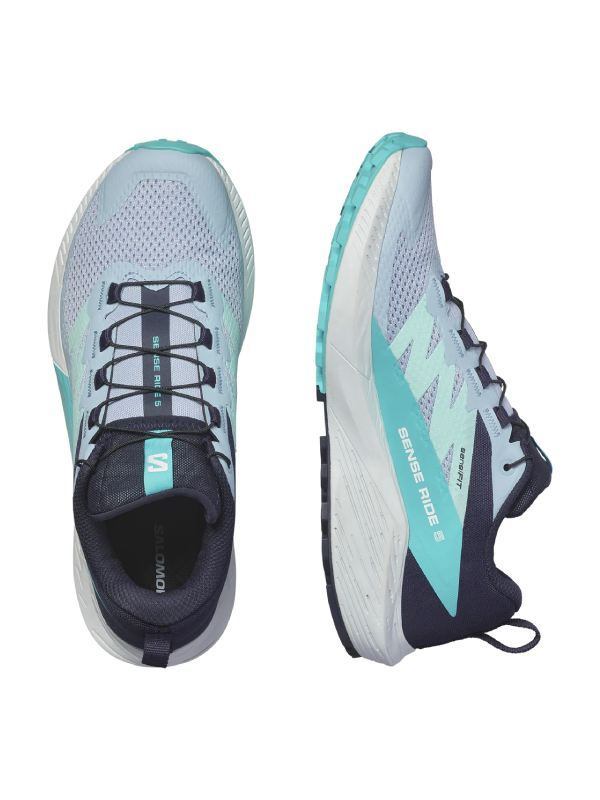 Women's SENSE RIDE 5 W #Cashmere Blue/Carbon/Peacock Blue [L47458900]｜SALOMON【Outlet_30】