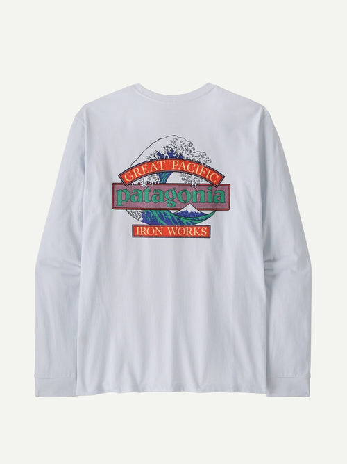 L/S Great Waves Responsibili-Tee #WHI [37876]｜patagonia
