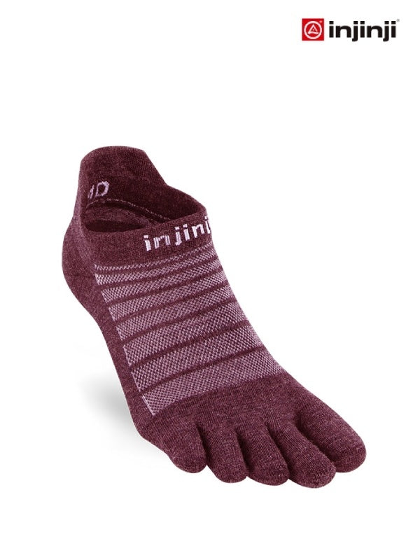 ラン ライトウェイト ノーショウ ウール #ガーネット [261610]｜injinji
