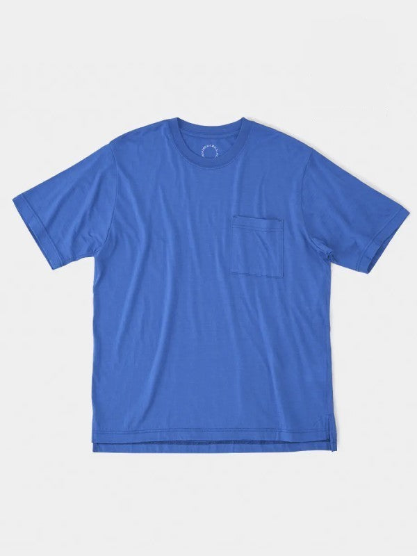 100% Merino Light Crew Neck Pocket #Cobalt Blue｜山と道