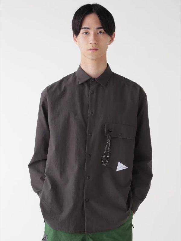 Women's dry breathable LS shirt #022/charcoal [4143120]｜and wander
