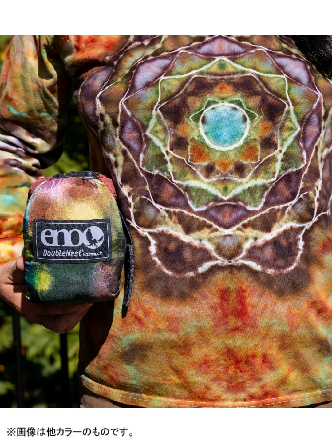 DoubleNest Print #Optical Illusion/Charcoal [DNP313]｜eno