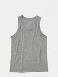 男士 100% 美利奴羊毛轻薄背心 #灰色混纺 | Yama to Michi