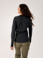 Women's Taema Thermal Crew LS #Black Heather [X00001025801]｜ARC'TERYX