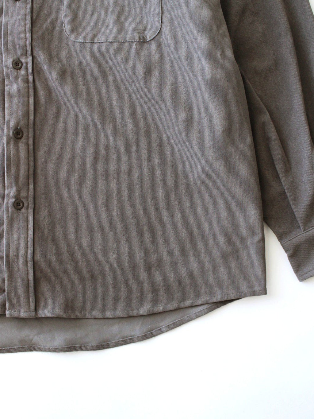 HIKE&BIKE CAVE CORDUROY BIG SHIRT #17GRY [PS232008]｜PAPERSKY WEAR