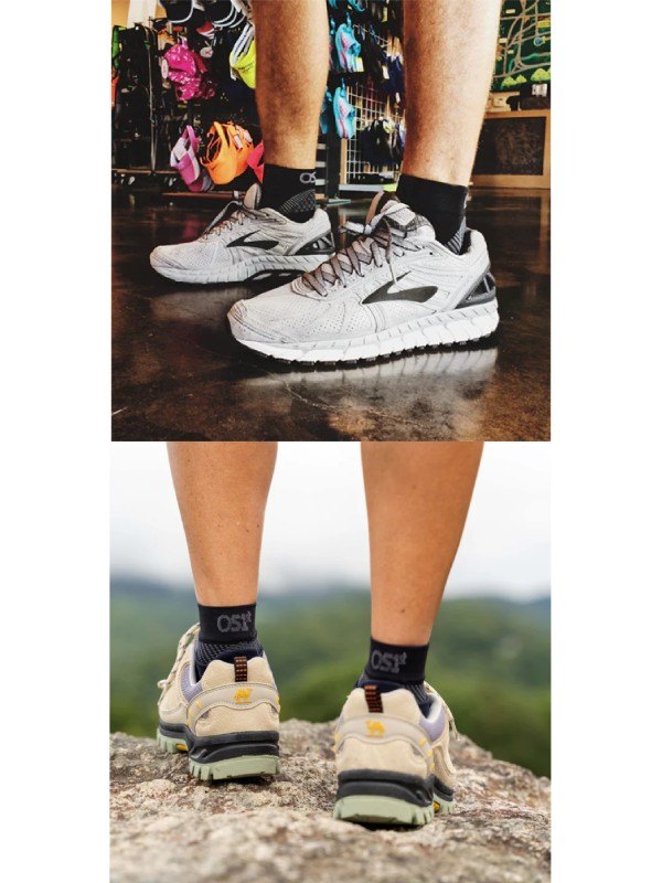 FS4 Merino Plantar Fasciitis Compression Socks 1/4crew #Black｜OS1st