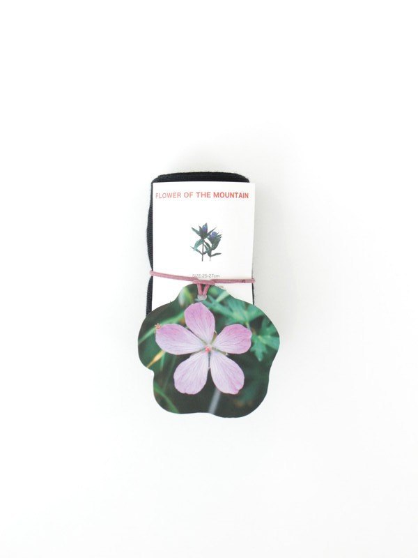 Hakusanfuuro baselyer socks #Black｜高山植物図鑑