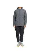 ソフトシェルのバンドカラーシャツ #ケシズミイロ [021091]｜AXESQUIN