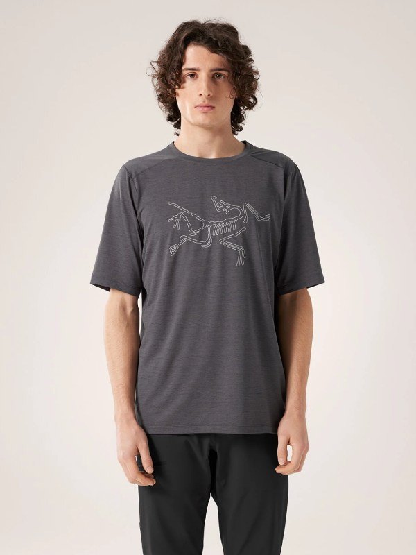 Cormac Logo SS M #Black Heather [L08465800]｜ARC'TERYX