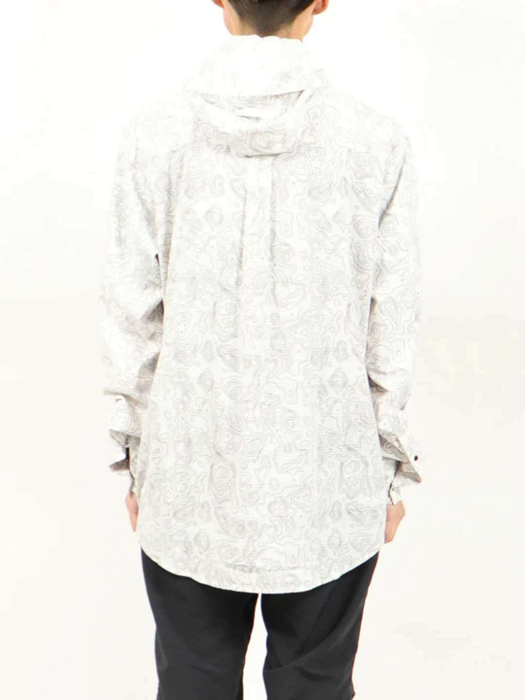 TRIPLE CROWN BUTTON DOWN LONG SLEEVE #WHITE AND BLACK TOPO [TC’BDPB-LS2]｜Jolly Gear