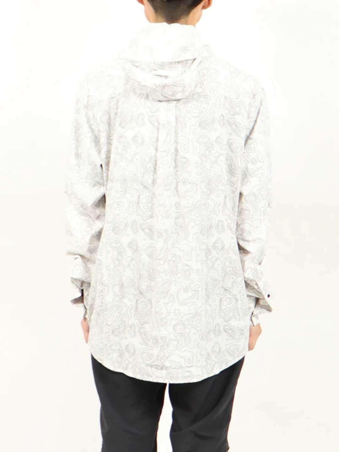 TRIPLE CROWN BUTTON DOWN LONG SLEEVE #WHITE AND BLACK TOPO [TC’BDPB-LS2]｜Jolly Gear