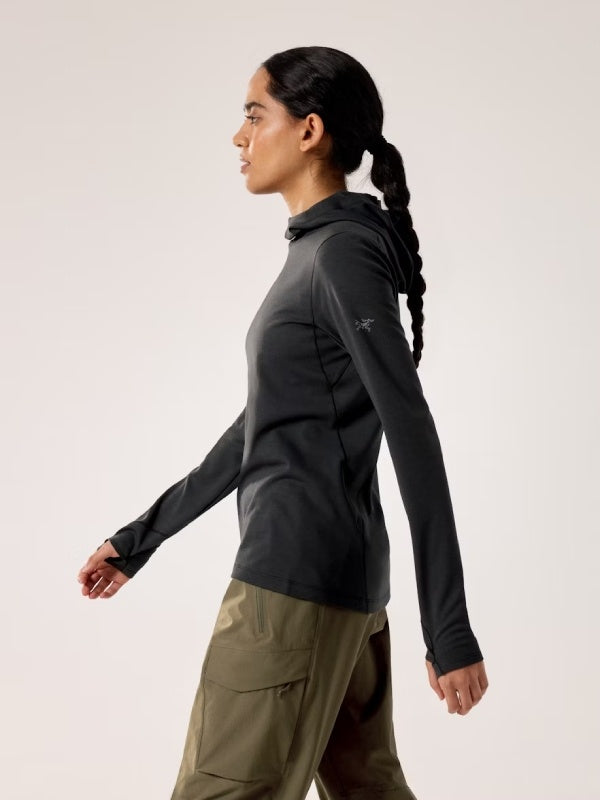 Women's Taema Thermal Hoody #Black Heather [X00001025701]｜ARC'TERYX