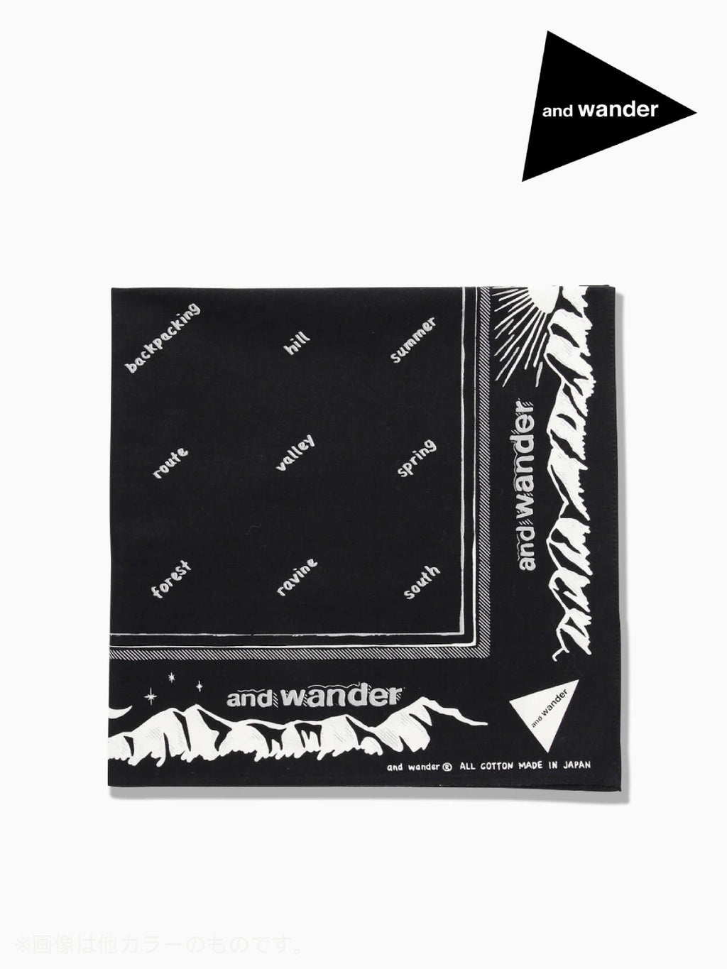 reflective words bandanna #Black [5987264]｜and wander