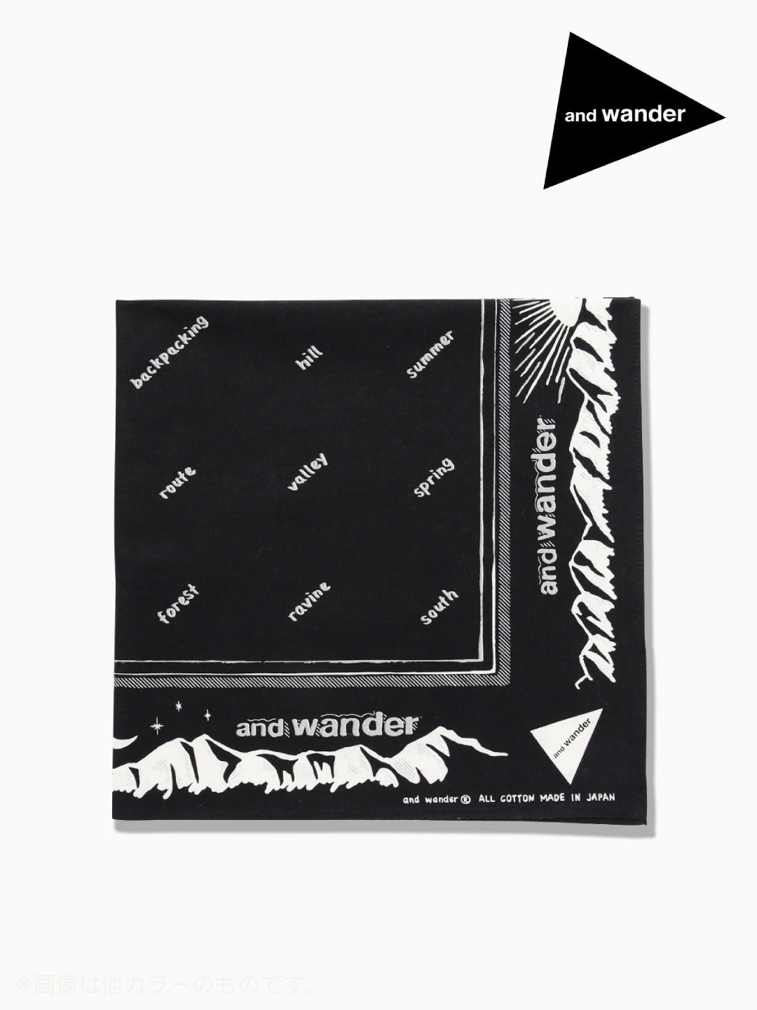 reflective words bandanna #Black [5987264]｜and wander