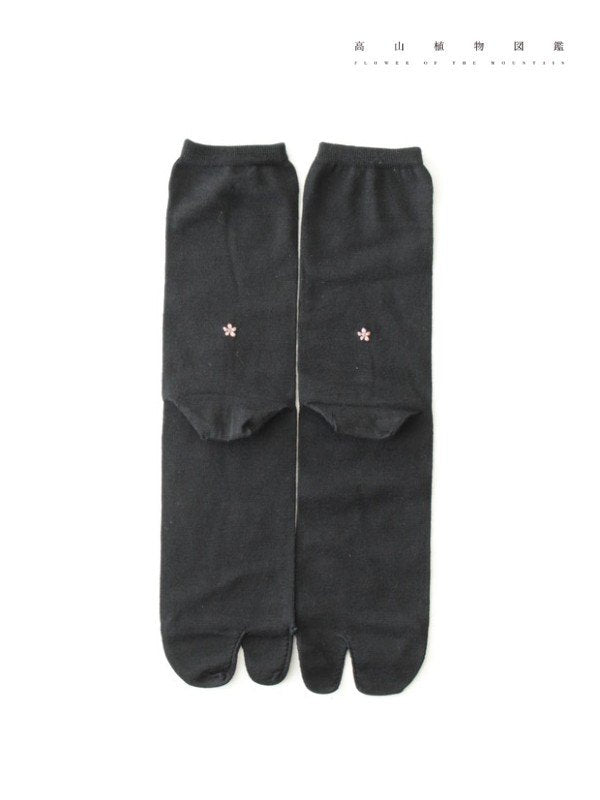 Hakusanfuuro baselyer socks #Black｜高山植物図鑑