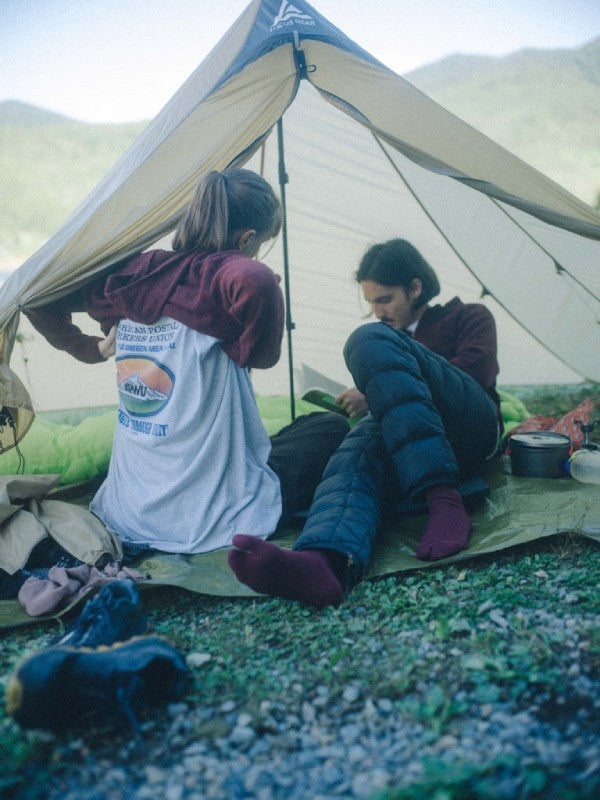 Hakusanfuuro baselyer socks #Bordeaux｜高山植物図鑑