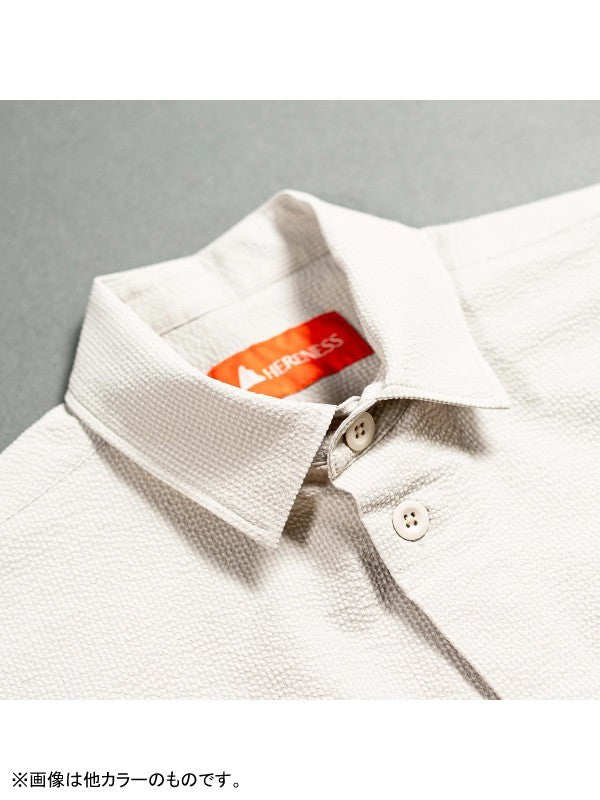 Outdoor Seersucker Shirt #GRAY [HU-30009]｜HERENESS