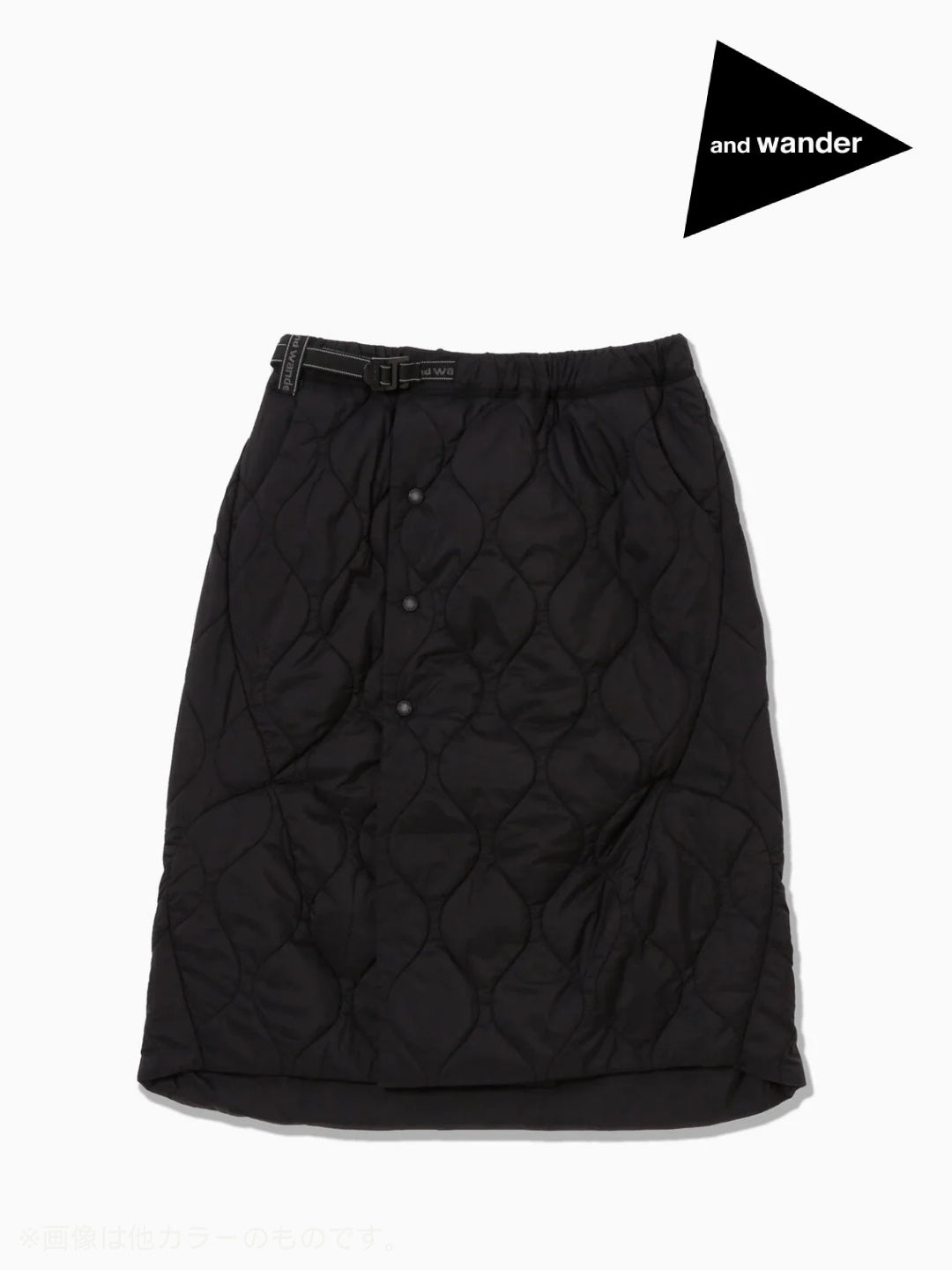 quilting wrap skirt #Black [6282042]｜and wander