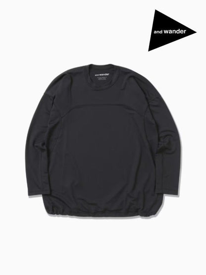 Women's dry jersey LS T #010/black [4264129]｜and wander