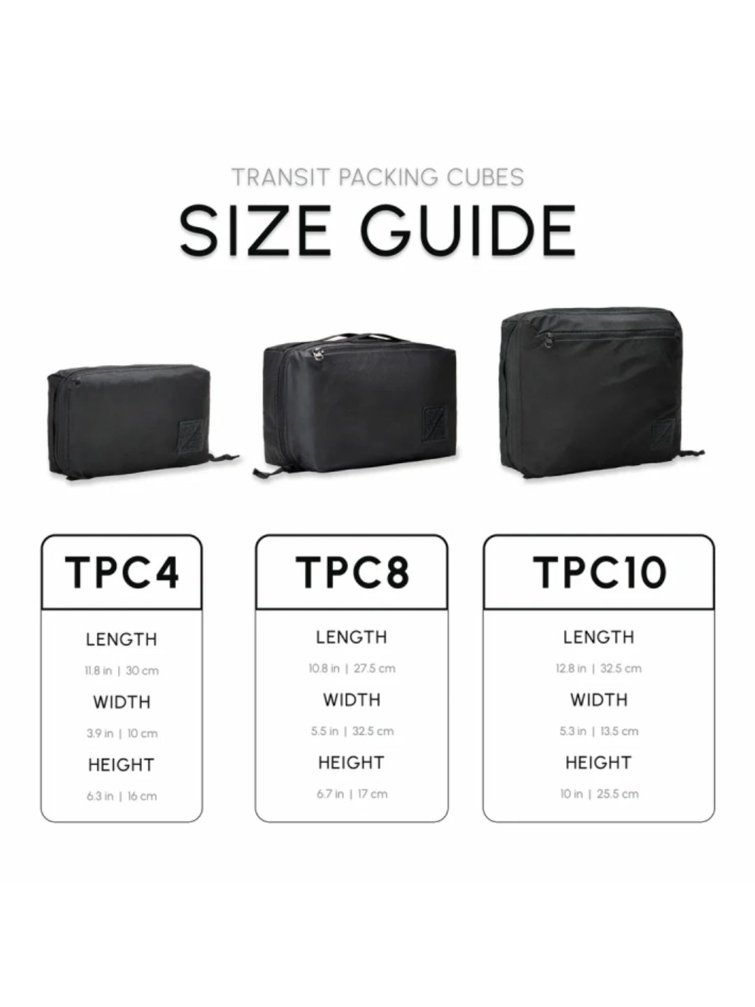 TRANSIT PACKING CUBE 4L #Black [TPC4]｜EVERGOODS