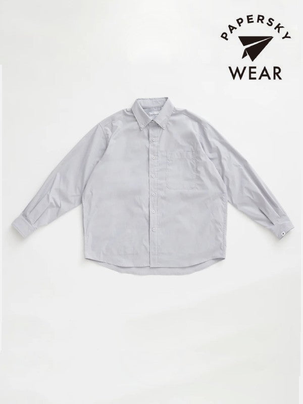 HIKE&amp;BIKE CAVE TYPEWRITER BIG SHIRT #LIGHT GRAY [PS231005]｜PAPERSKY WEAR