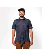 Men's Short Sleeve Catalyst Shirt #Indigo Topo [CM-MCIM]｜Cognative